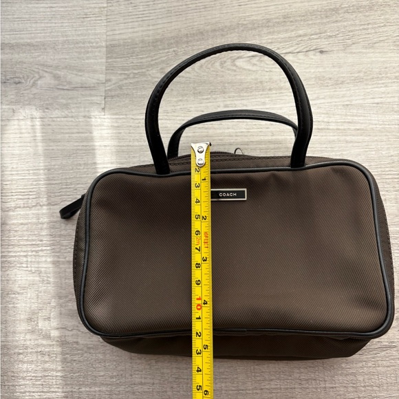 Rare VTG 90s COACH Makeup travel Bag Makeup Pouch with Mirror and handles - Picture 3 of 10